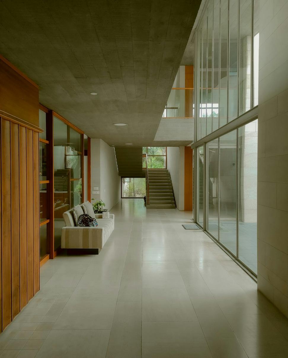 Contemporary interior with natural light